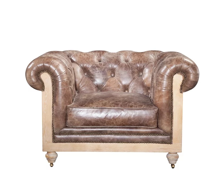 vintage leather chesterfield armchair