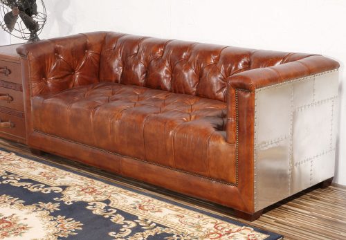 Classic French Accent Sofa Upholstered Vintage Italian Antique Home Furniture Sofa