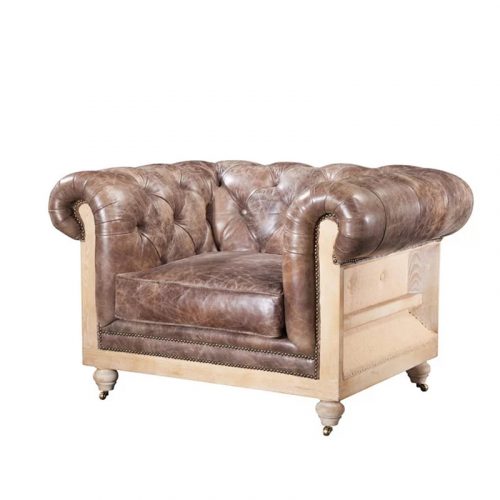 leather chesterfield armchair