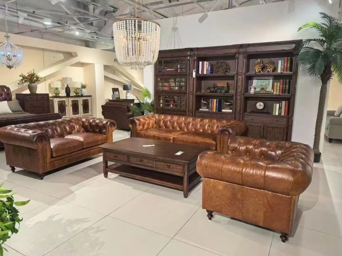 Vintage Leather Chesterfield Sofa