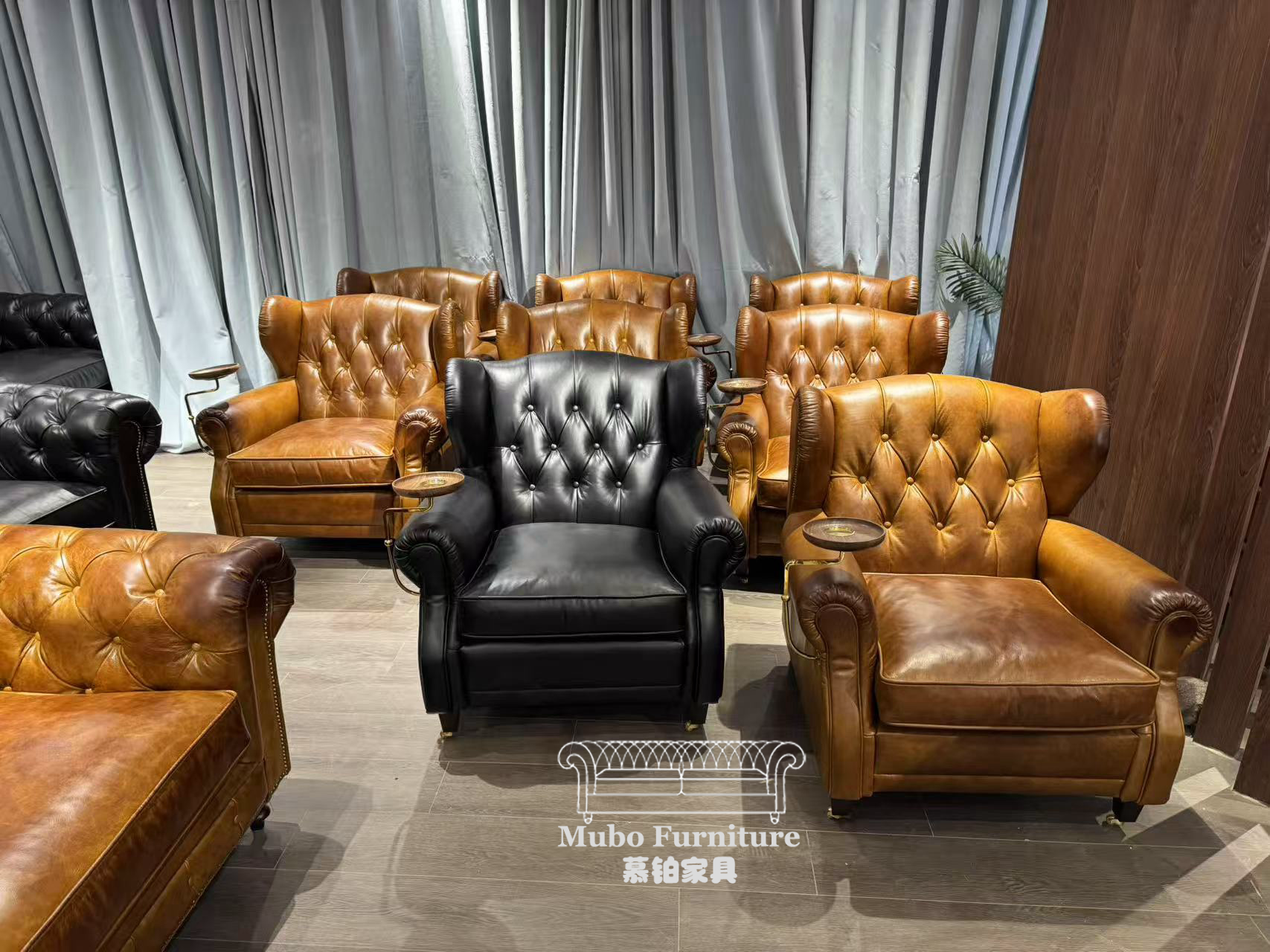 cigar lounge leather chair