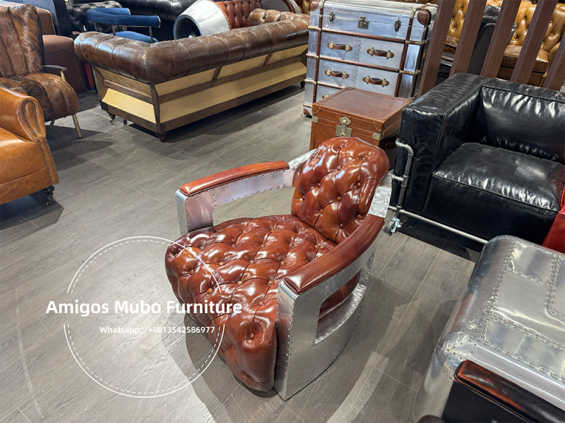 Aviator chair leather