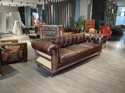 brown chesterfield sofa