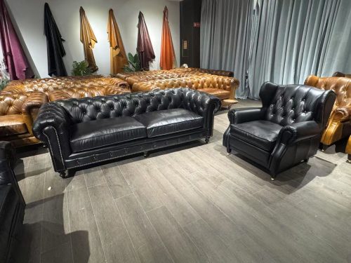 chesterfield leather couch