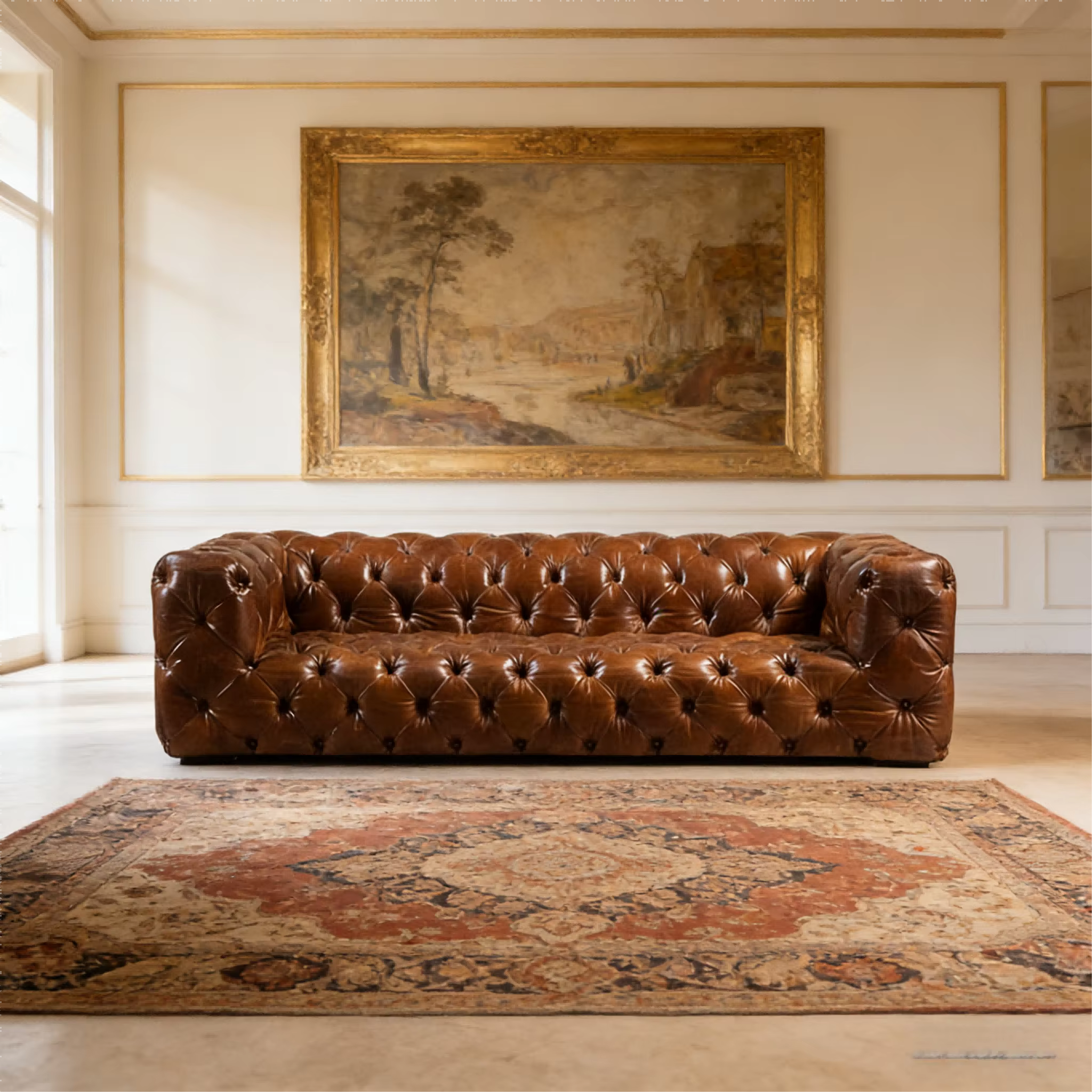 Aviator furniture Loft Industrial couch Jetstyle Vintage Genuine Leather Armchair