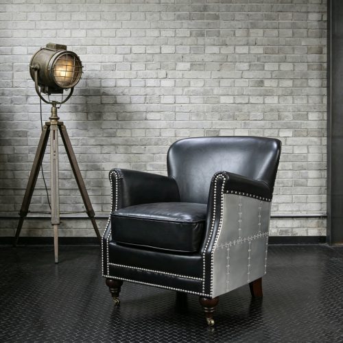 American Design Customizable Retro Antique Leather Chesterfield Armchair